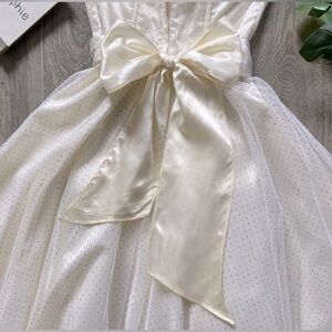 IVORY Vintage 80s Gunne sax sparkly tulle tube dress. Size 9.